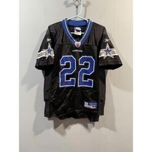 Kids Reebok NFL Jersey Size Medium (5-6) Cowboys #22 Black/Blue